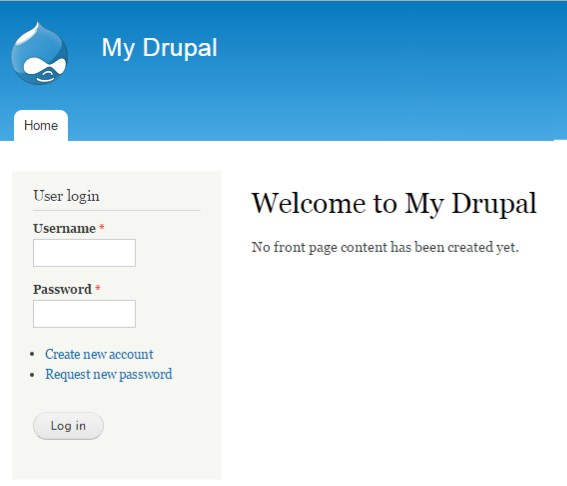 Войти в админку Drupal